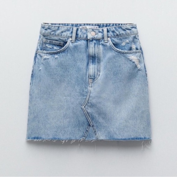 Zara woman Denim Mini Skirt - Picture 4 of 9
